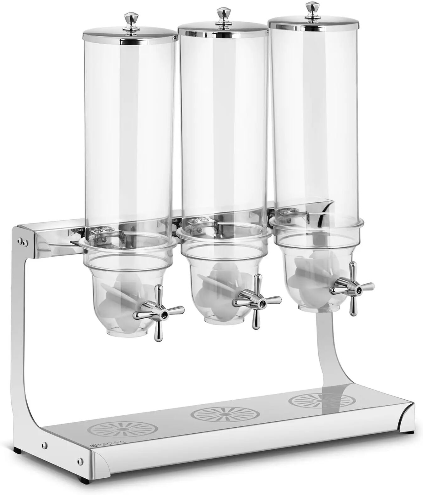 royal catering dispenser per cereali- 3 x 3,5 l - 3 contenitori rccs-3.5lss3