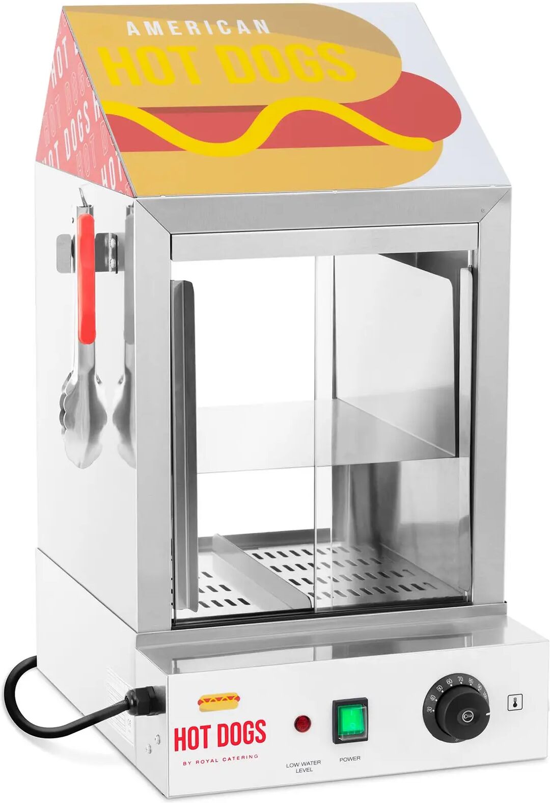 royal catering macchina per hot dog - 100 wurstel - 25 panini - 1.000 w rchw 1000h