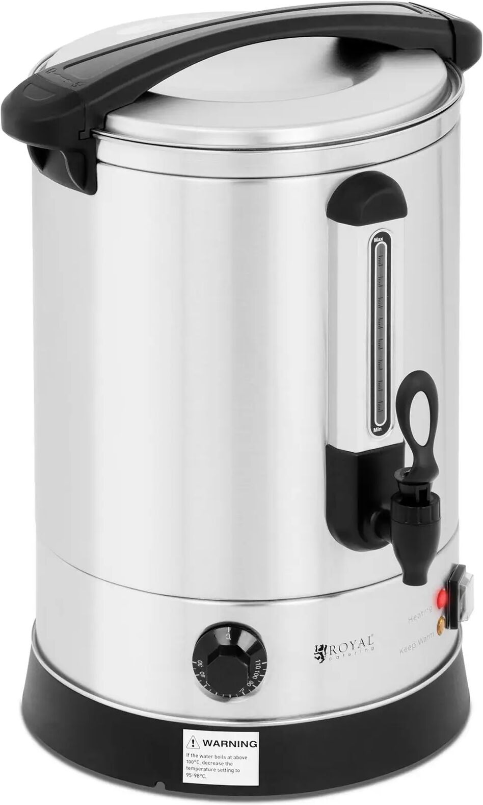 royal catering bollitore elettrico professionale - 14,5 litri - 2.500 w - parete doppia rc-wbdw14