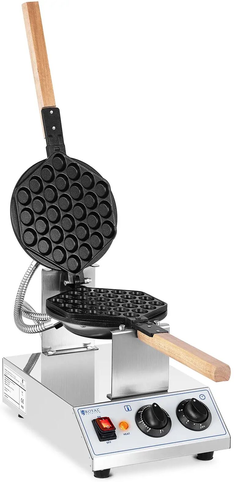 royal catering piastra per waffel - 1,415 w -  - 50 - 250 °c - timer: 0 - 5 min rc-bwm01