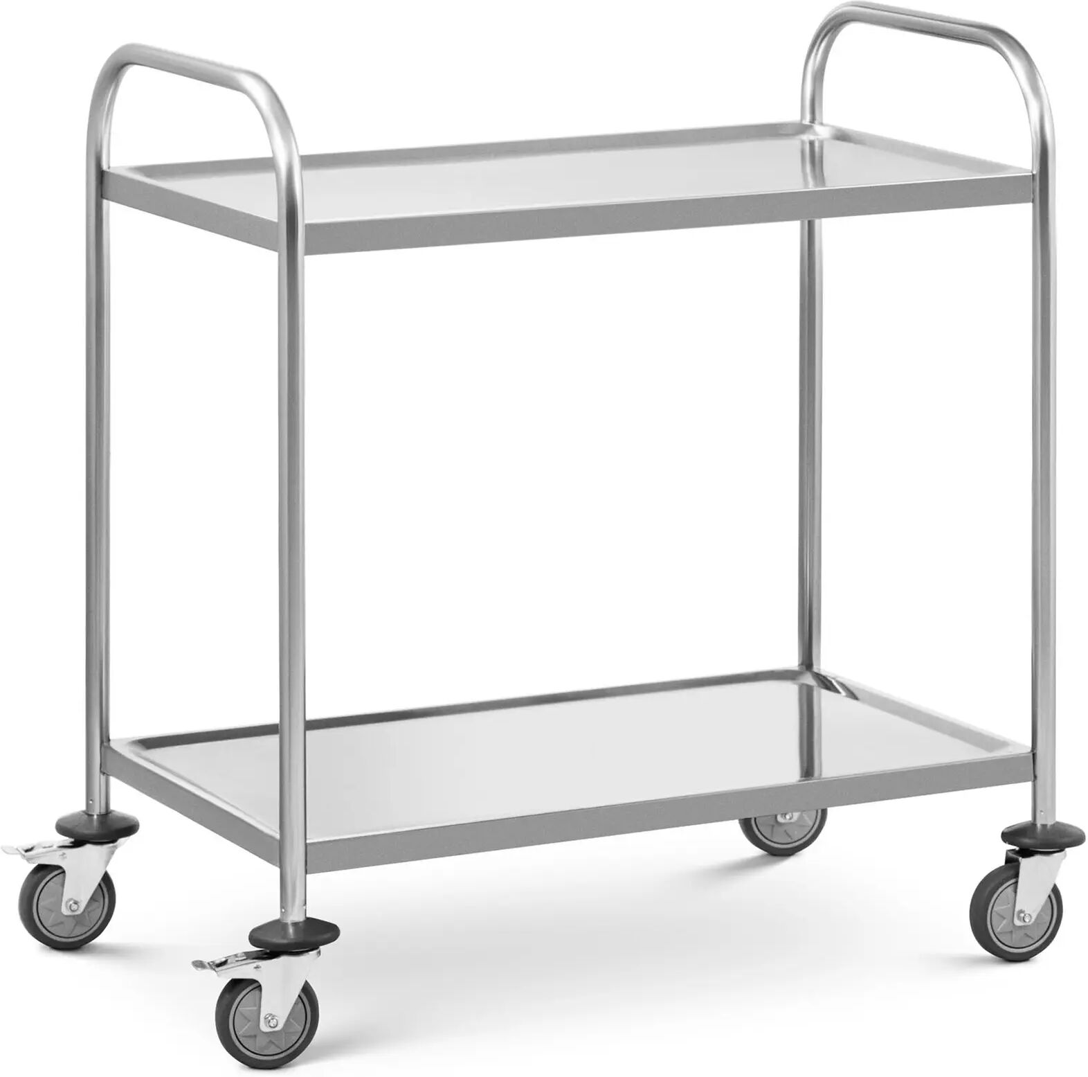 royal catering carrello di servizio - 2 ripiani - fino a 40 kg - impugnature - ripiano di 82,5 x 50,5 cm -  rc_ssrtt_02