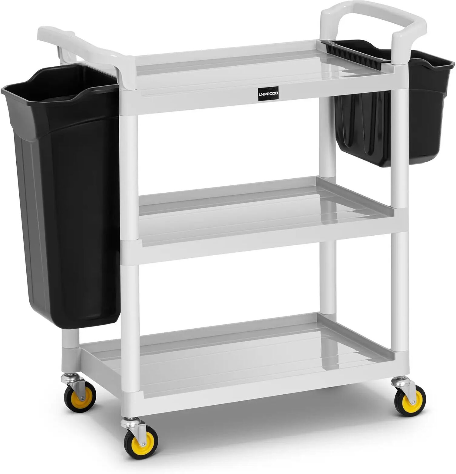 uniprodo carrello di servizio - 150 kg - 2 contenitori uniclean 150