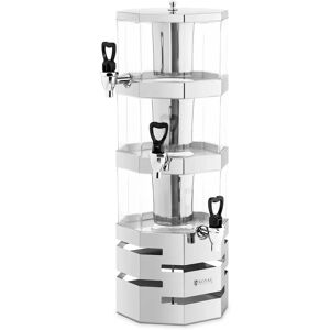 Royal Catering Dispenser per succo - 3 x 3,5 L - Sistema di raffreddamento RCSD-3A1