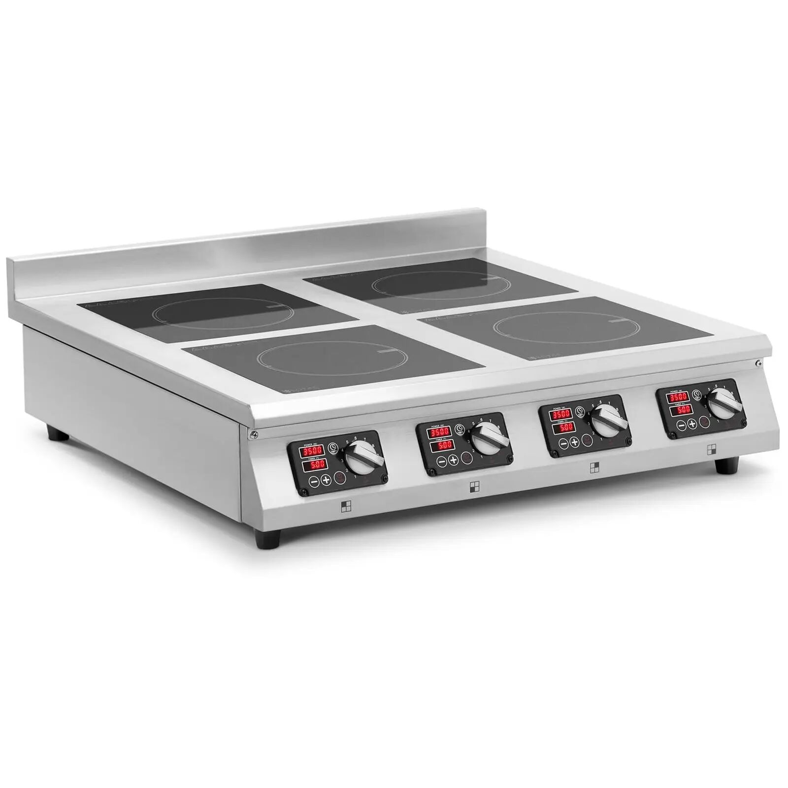 Royal Catering Fry top a induzione - 4 x 20 cm - 10 livelli - Timer -  RCIK-3500IC4.3