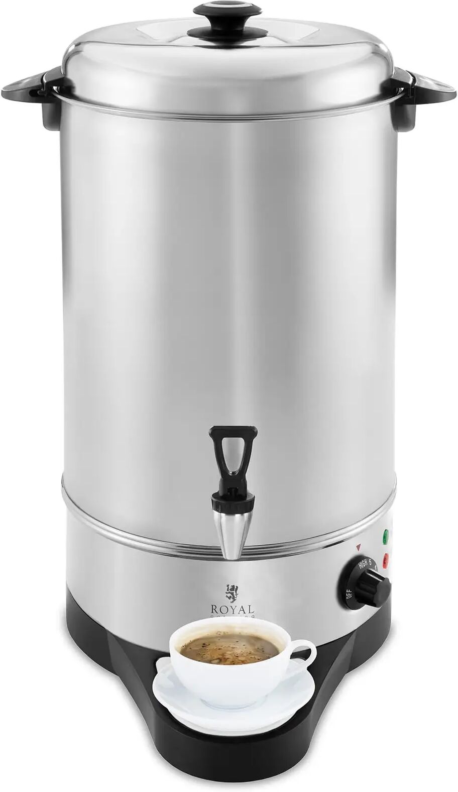 Royal Catering Bollitore Professionale – 10 Litri – 1600 W – Con vaschetta di raccolta RCWK 10A