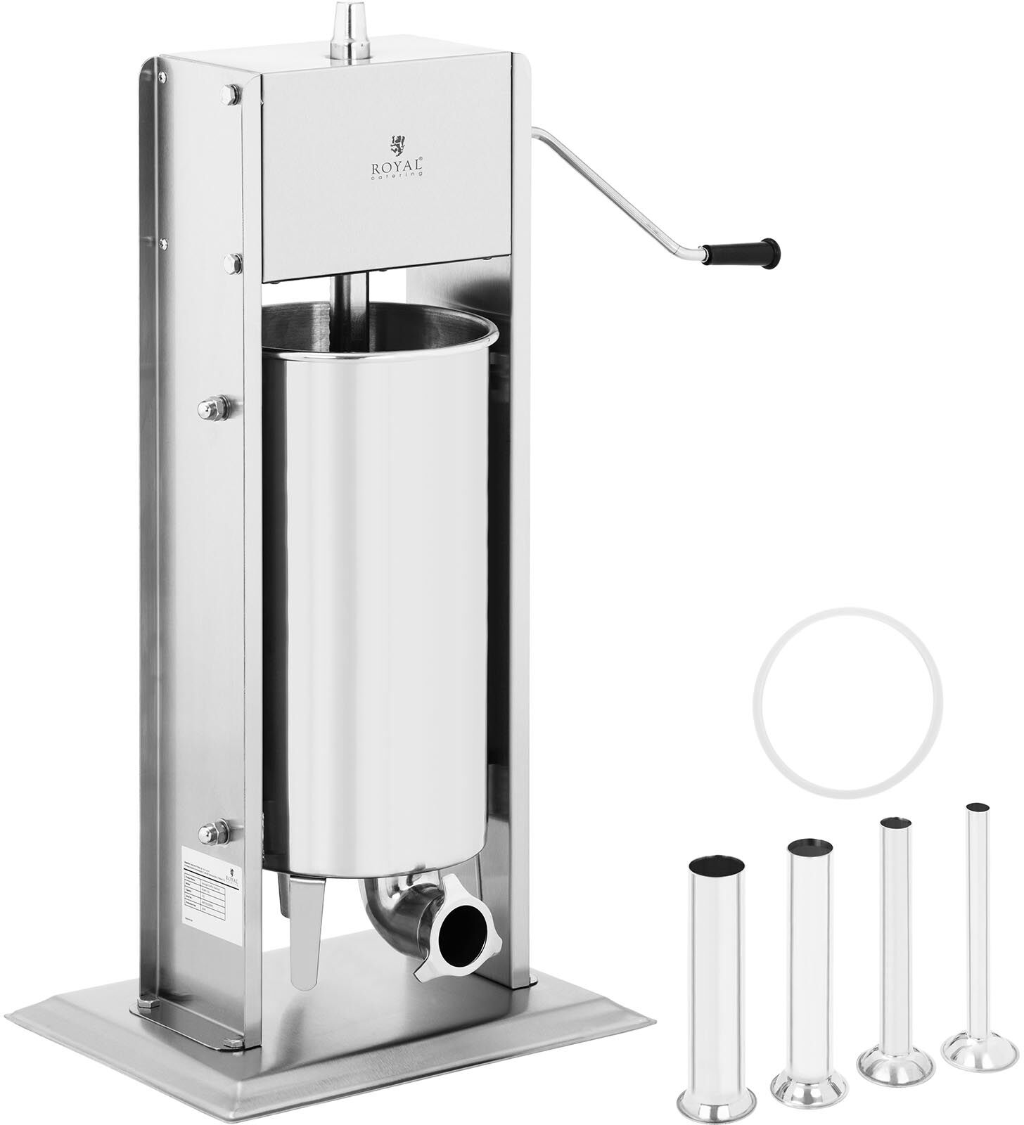 Royal Catering Insaccatrice manuale per salsicce e salumi - 15 L - Verticale - Acciaio inox RCWV-15L