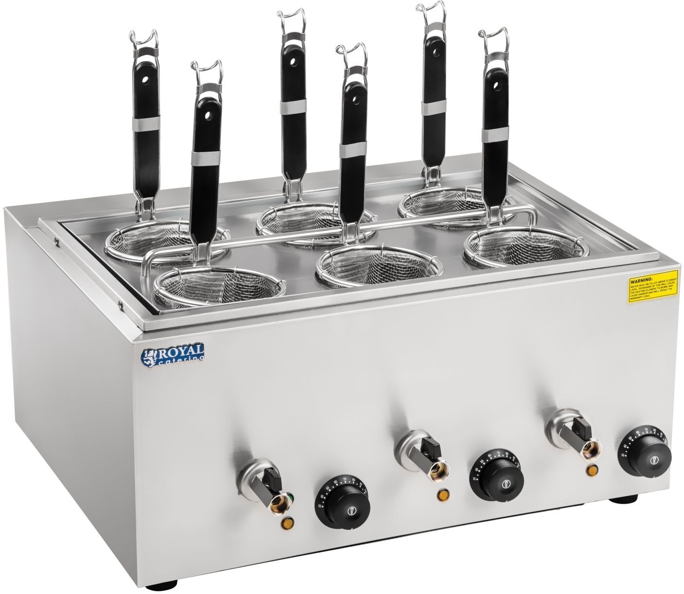 Royal Catering Cuocipasta elettrico con 6 Cestelli RCNK-6