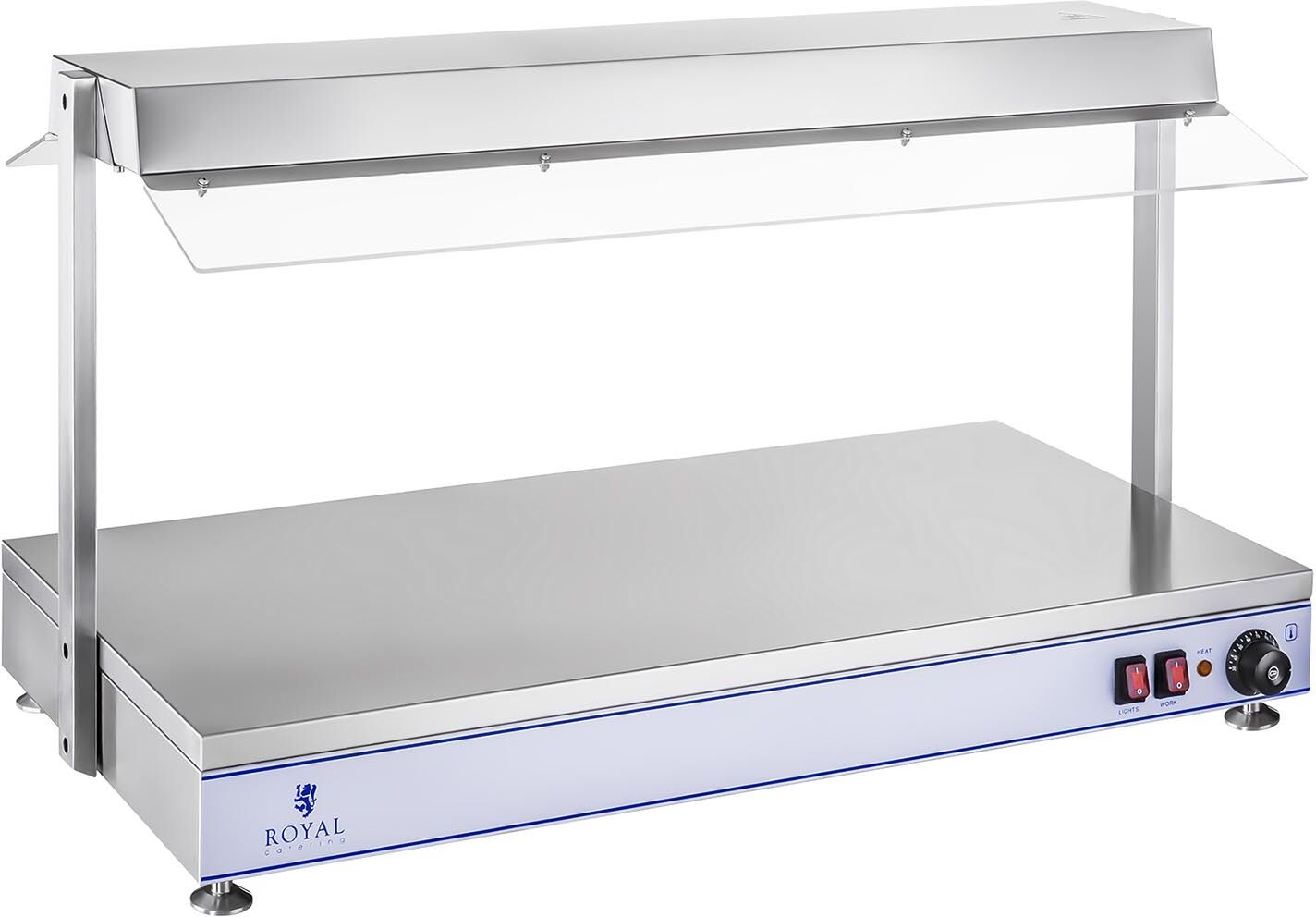 Royal Catering Piano caldo con lampade alogene - 2000 W - Acciaio inox RCHP-120 Royal Catering Piano caldo con lampade alogene - 2000 W - Acciaio inox RCHP-120