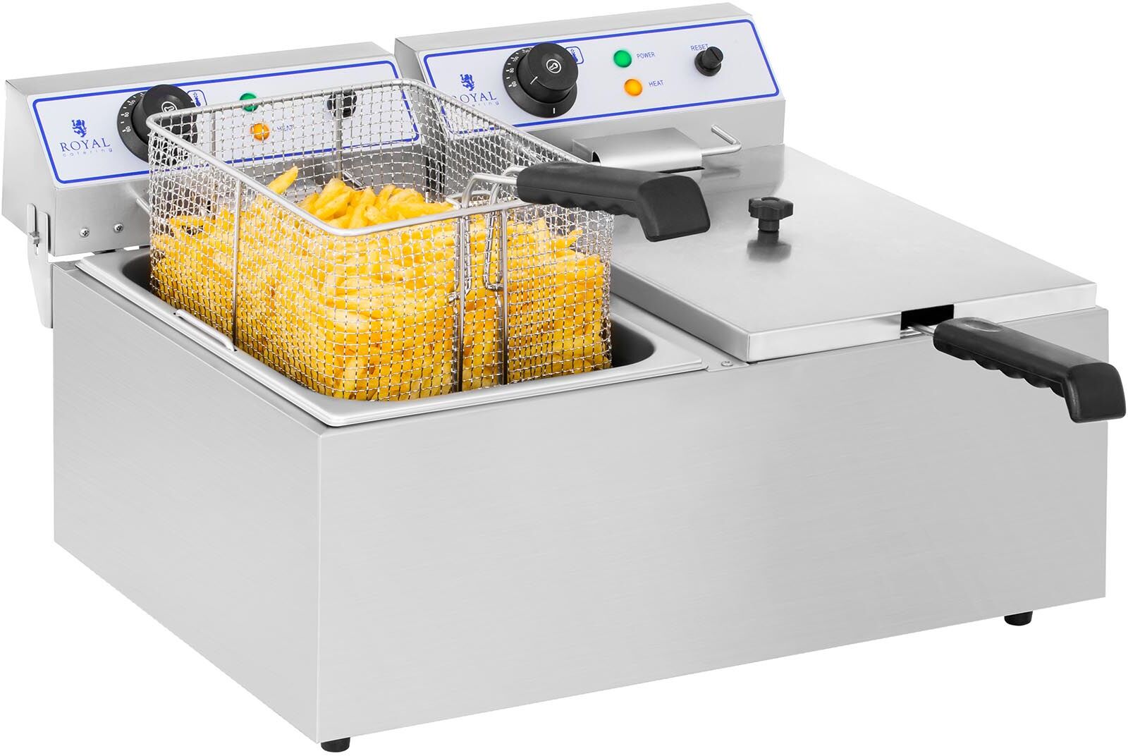 Royal Catering Friggitrice elettrica - 2 x 17 litri RCEF 15D Royal Catering Friggitrice elettrica - 2 x 17 litri RCEF 15D