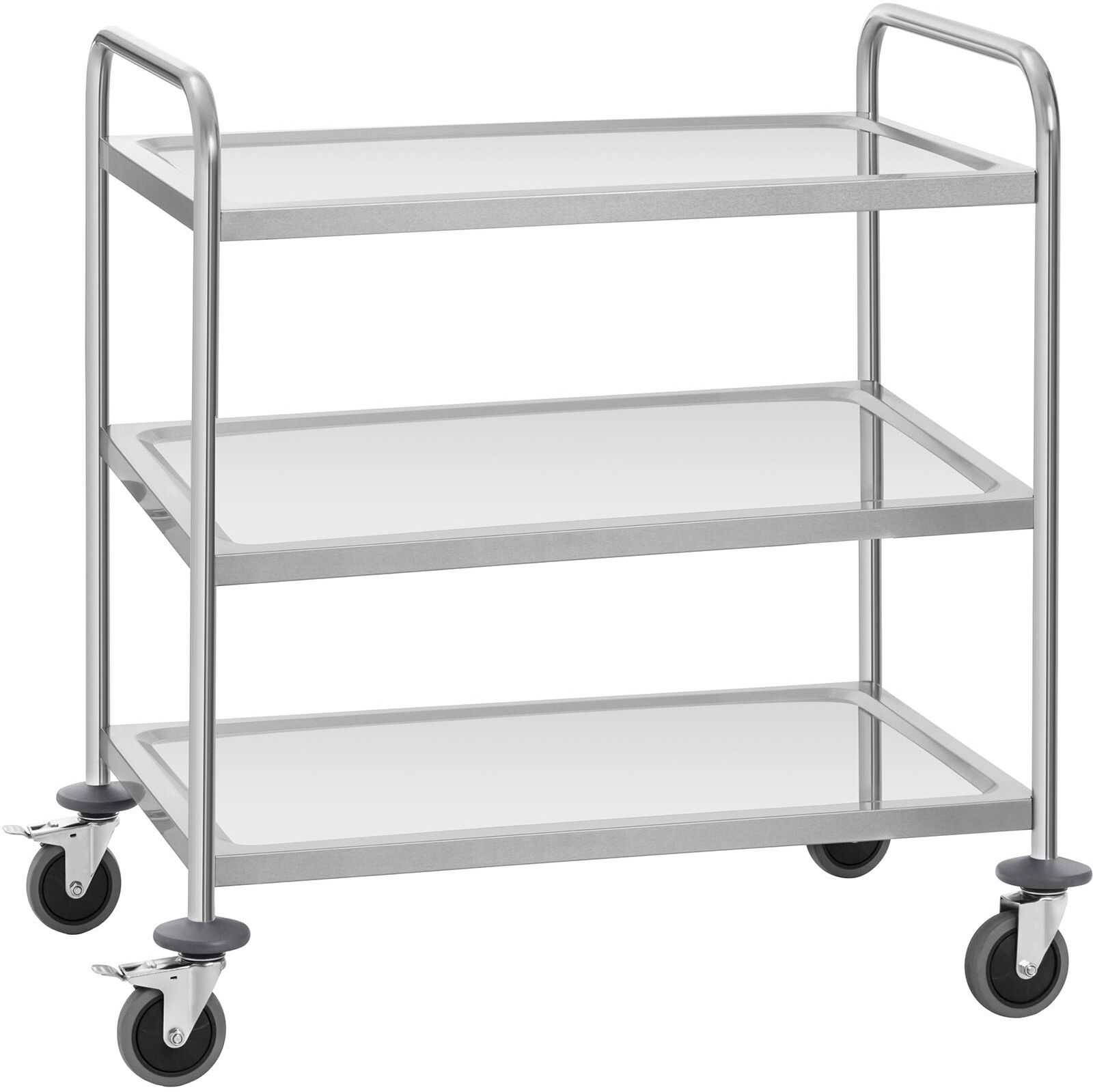 Royal Catering Carrello di servizio - 3 ripiani - fino a 150 kg RCSW-3SQ2 Royal Catering Carrello di servizio - 3 ripiani - fino a 150 kg RCSW-3SQ2