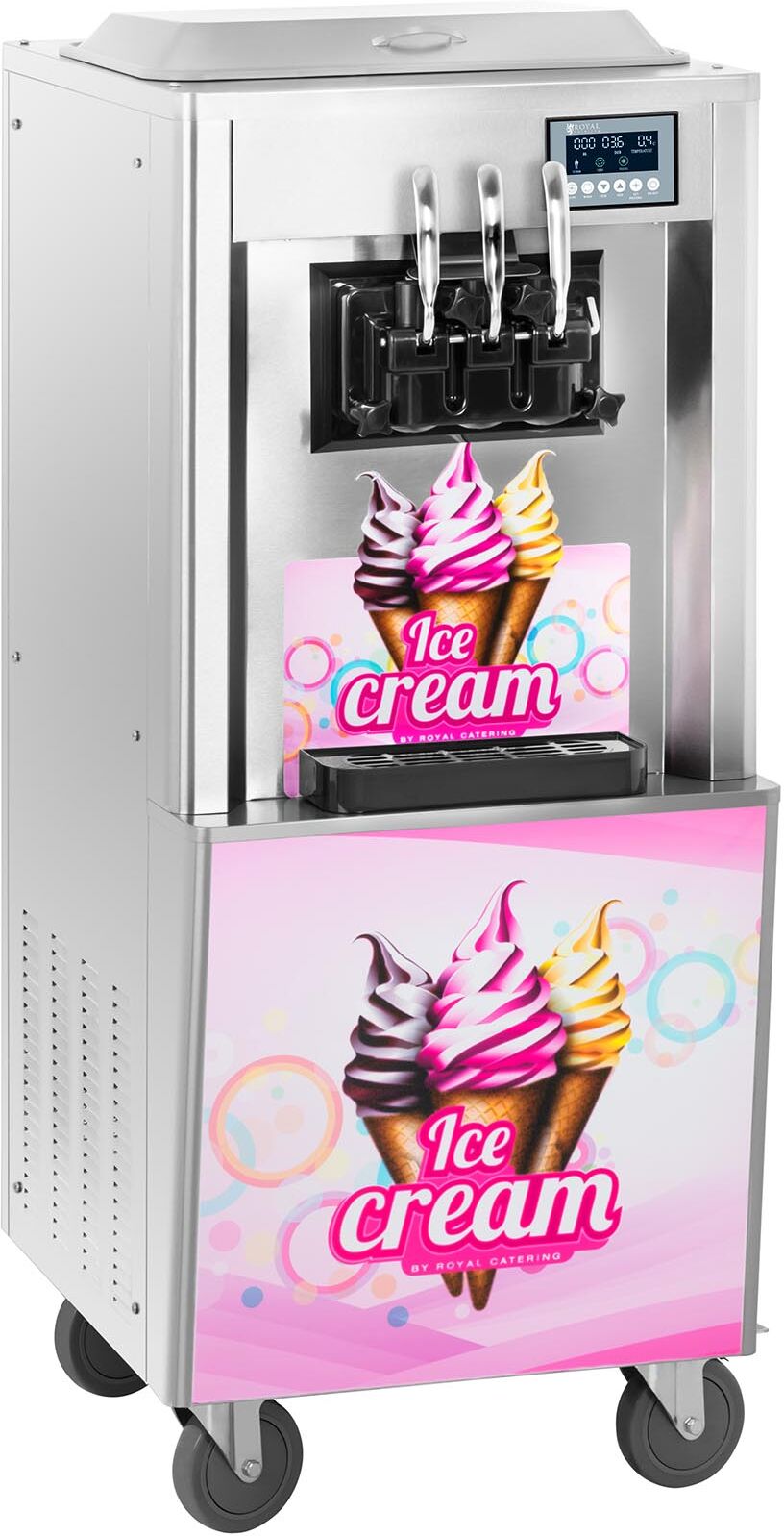 Royal Catering Macchina per gelato soft - 2.100 W - 2 x 8,5 L - 23 L/h RCSI-23-3 Royal Catering Macchina per gelato soft - 2.100 W - 2 x 8,5 L - 23 L/h RCSI-23-3