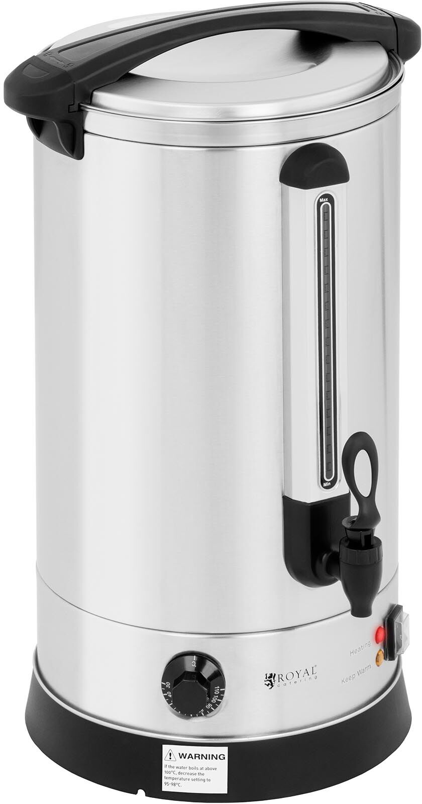 Royal Catering Bollitore elettrico professionale - 20,5 litri - 2.500 W - Parete doppia RC-WBDW20