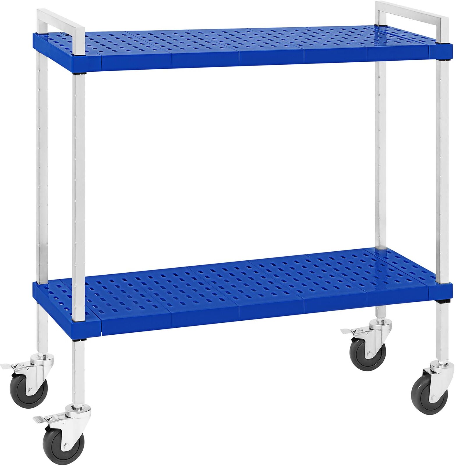 Royal Catering Carrello portavivande in acciaio inox e polipropilene per cucine professionali - 2 ripiani - 50 kg - 37,5 x 104 cm - Ideale per contenitori GN RC-STSS1016 Royal Catering Carrello portavivande in acciaio inox e polipropilene per cucine professionali - 2 ripiani - 50 kg - 37,5 x 104 cm - Ideale per contenitori GN RC-STSS1016