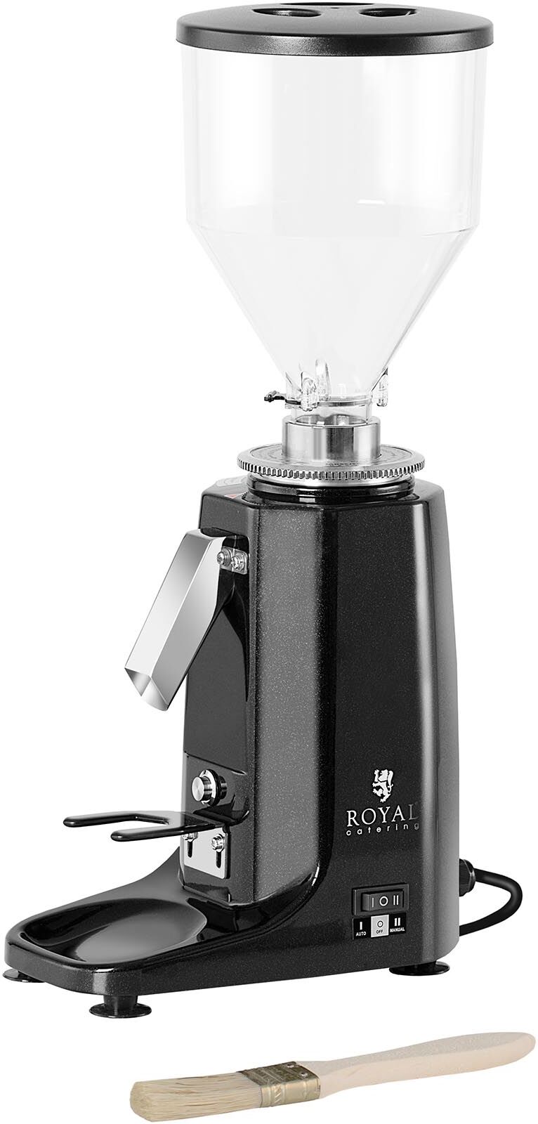 Royal Catering Macinino da caffè elettrico - 200 W - 1000 ml - Alluminio - Nero RC-CGM20