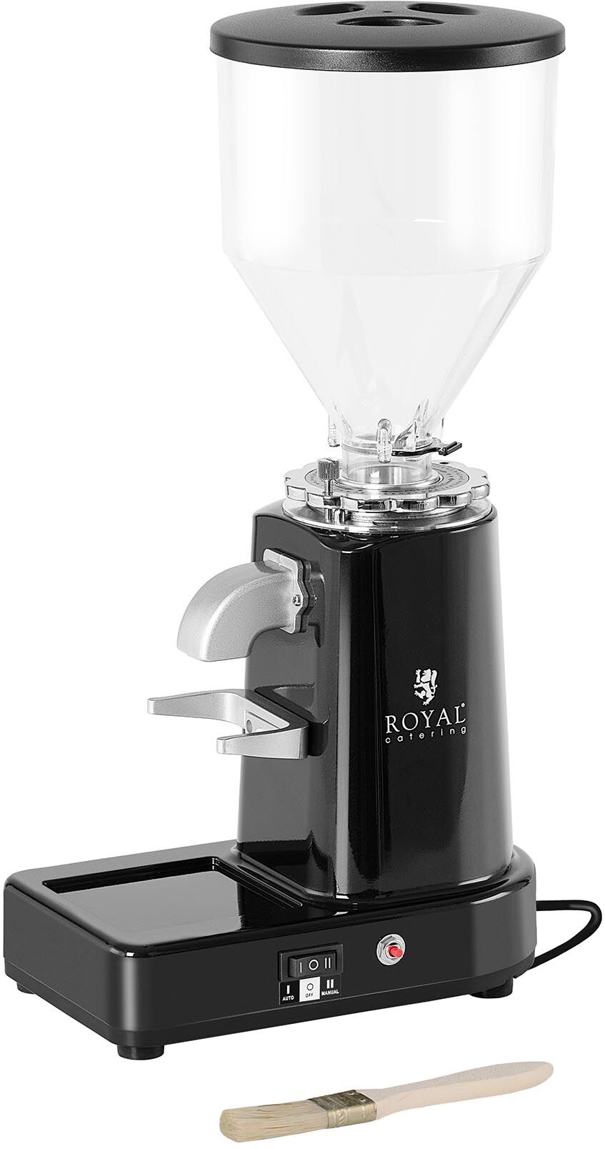 Royal Catering Macinino da caffè elettrico - 200 W - 1000 ml - Plastica - Nero RC-CGM19 Royal Catering Macinino da caffè elettrico - 200 W - 1000 ml - Plastica - Nero RC-CGM19