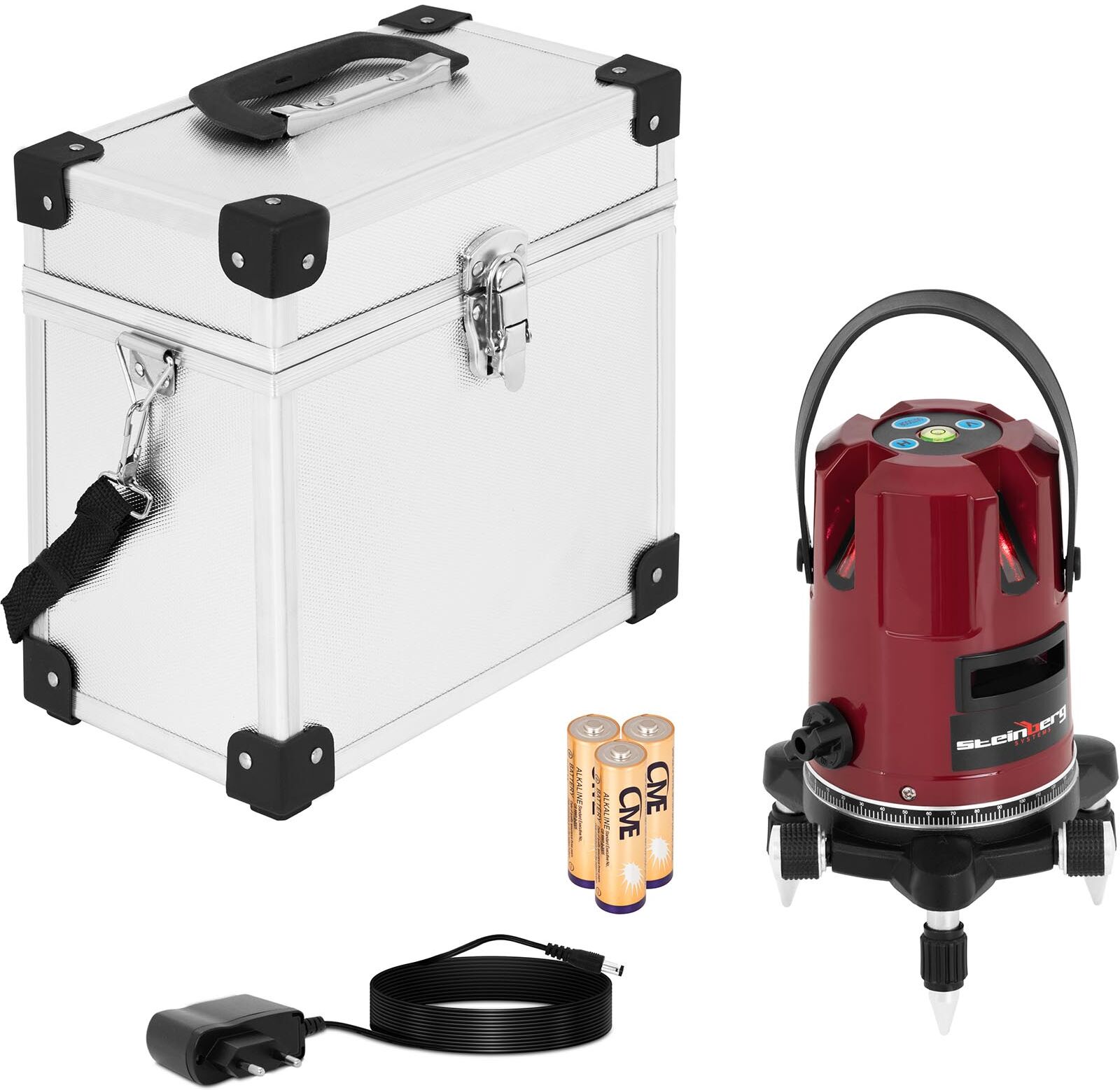 Steinberg Tracciatore laser rotante con valigia per il trasporto - 25 m SBS-LL-15 Steinberg Tracciatore laser rotante con valigia per il trasporto - 25 m SBS-LL-15