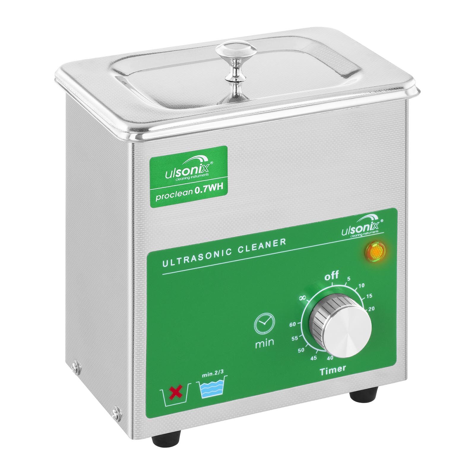 ulsonix Lavatrice a ultrasuoni - 0,7 litri - Basic PROCLEAN 0.7 WH