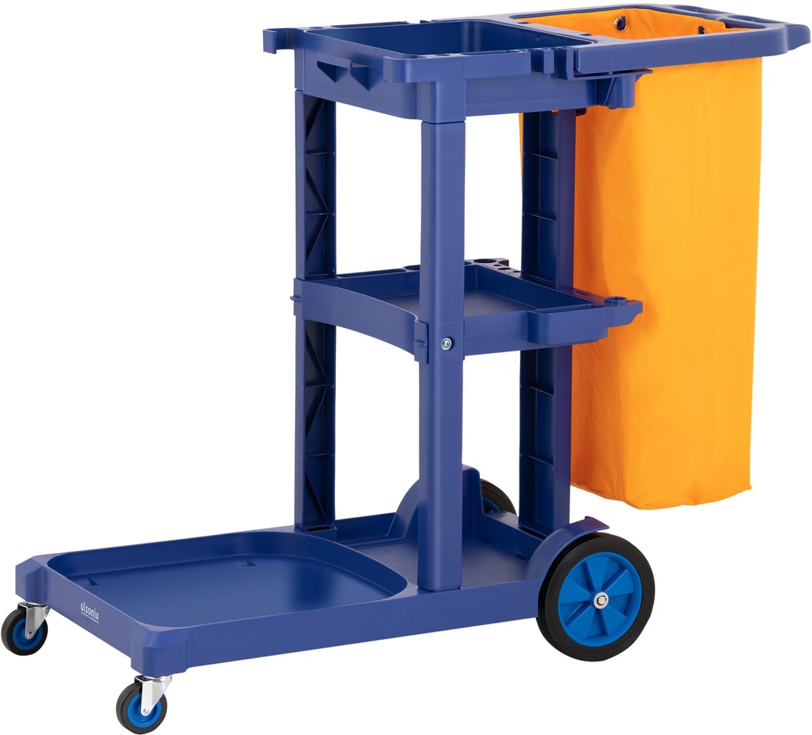 ulsonix Carrello per pulizie professionale multiuso con sacco portabiancheria UNICLEAN 12 ulsonix Carrello per pulizie professionale multiuso con sacco portabiancheria UNICLEAN 12