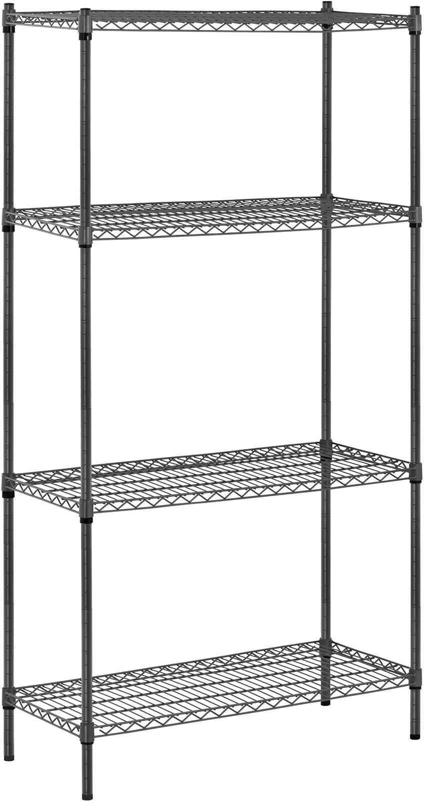 MSW Scaffale filo metallico - 90 x 45 x 180 cm - 1.000 kg - Grigio -1800P04 MSW Scaffale filo metallico - 90 x 45 x 180 cm - 1.000 kg - Grigio -1800P04