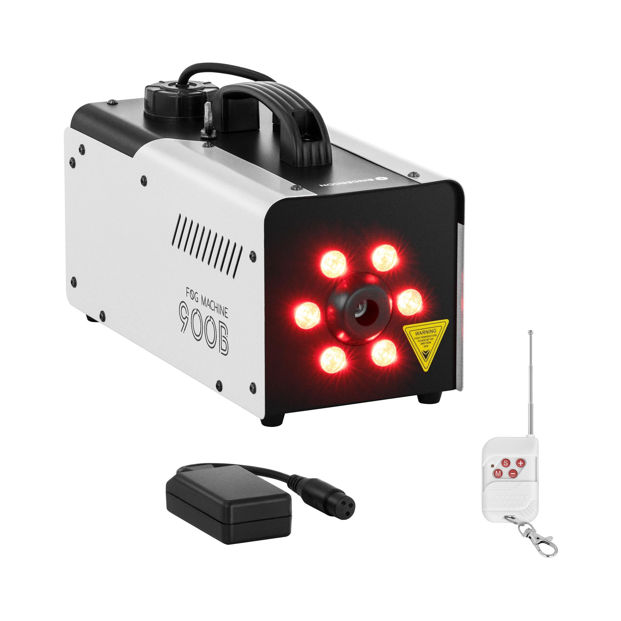 Singercon Macchina per il fumo - 900 W - 141,6 m³ - LED 6 x 3 W - Connessione DMX CON.FM-900B