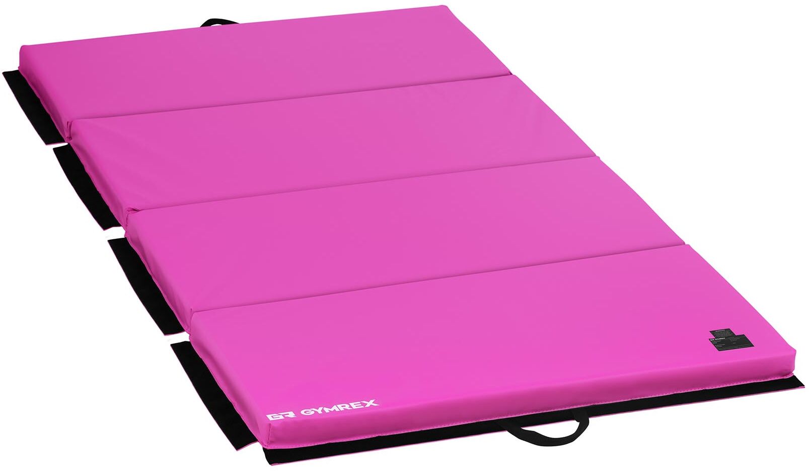 Gymrex Tappetino fitness - 200 x 100 x 5 cm - Pieghevole -Roze/Nero - Fino a 170 kg GR-FM_20