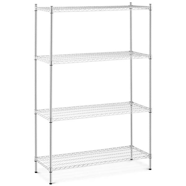 royal catering scaffale filo metallico - 120 x 45 x 180 cm - 1.000 kg rcmr-1800p46