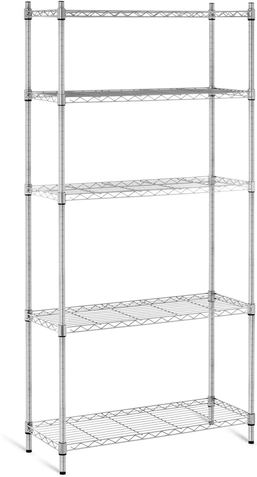 Royal Catering Scaffale metallico componibile - 35 x 90 x 180 cm - 250 kg - grigio RCMR-1800P25