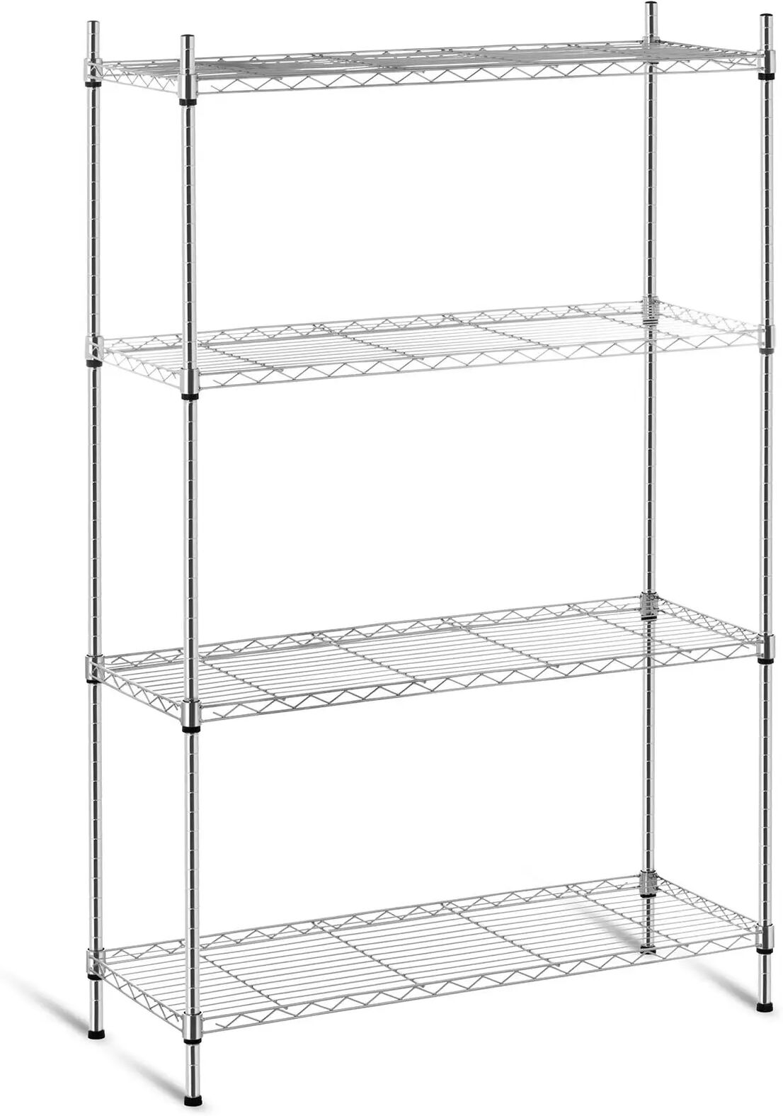 Royal Catering Scaffale metallico componibile - 35 x 90 x 137 cm - 120 kg - cromato RCMR-1370P19