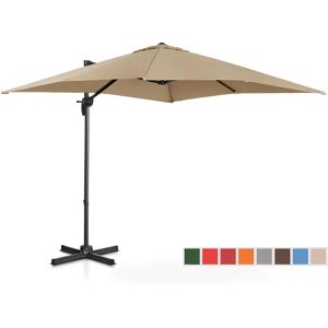 Uniprodo Ombrellone decentrato - Grigio talpa - Quadrato - 250 x 250 cm - Inclinabile e girabile UNI_UMBRELLA_2SQ250TA_N