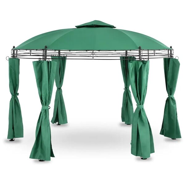 uniprodo gazebo da giardino - Ø 3,8 m - 180 g/m² - verde scuro uni_pergola_3.5gr