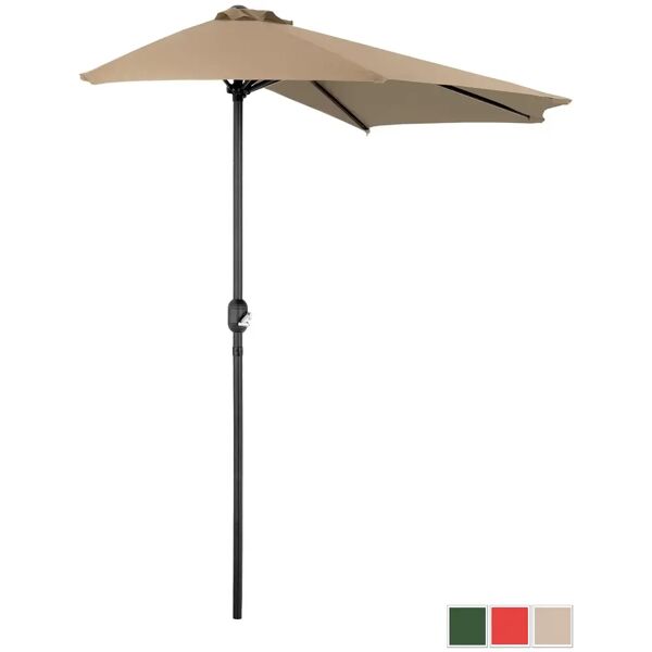 uniprodo mezzo ombrellone - crema - pentagonale - 270 x 135 cm uni_halfumbrella_r300cr_n