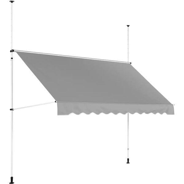 uniprodo tenda da sole a morsetto - 2 - 3,1 m - 300 x 120 cm - resistente ai raggi uv - grigio antracite, bianco uni_sa_02