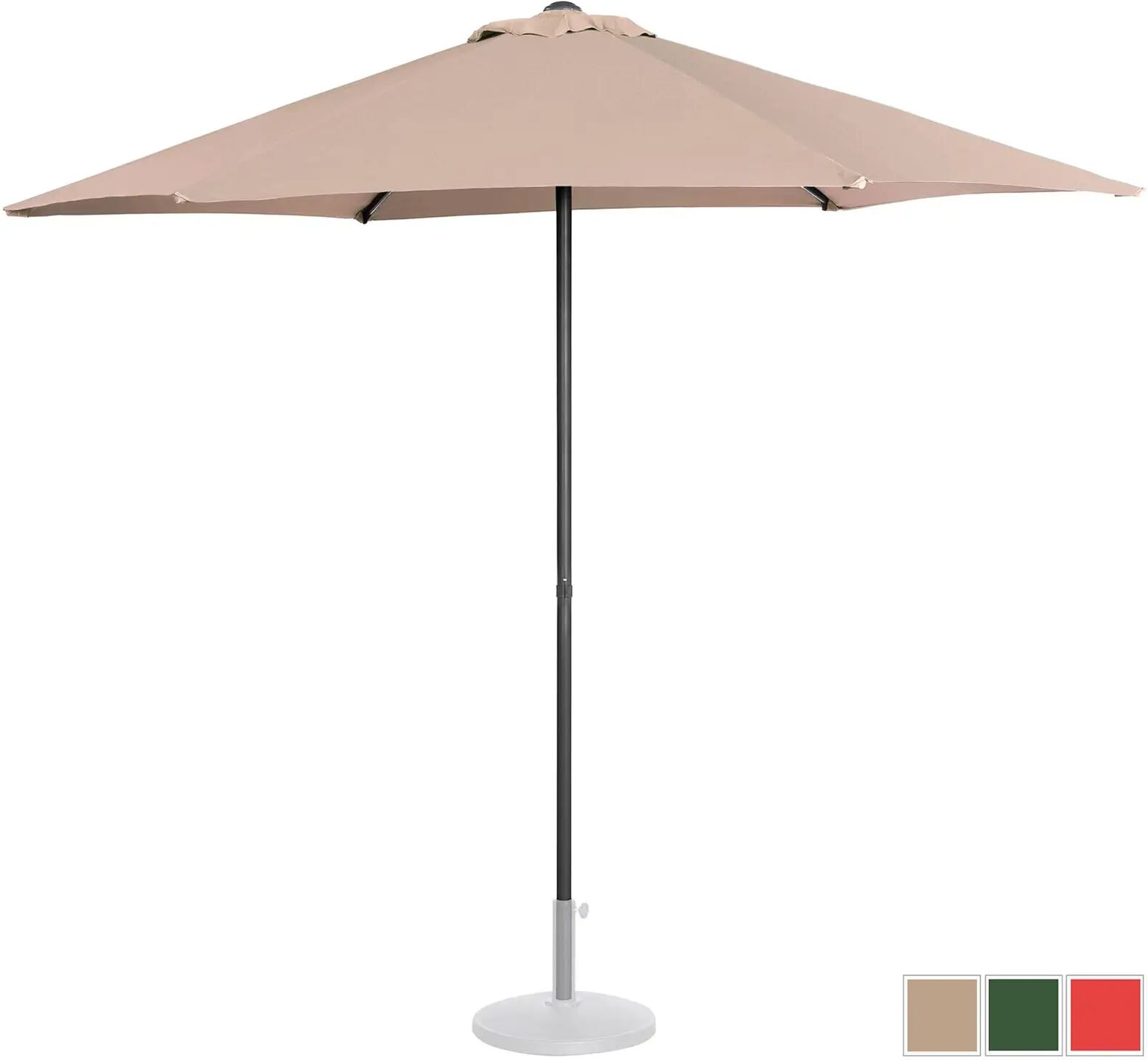 Uniprodo Ombrellone palo centrale grande - Crema - Esagonale - Ø 270 cm UNI_UMBRELLA_MR270CR_N