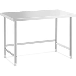 Royal Catering Tavolo acciaio inox - 120 x 60 cm - 91 kg capacità massima -  RCAT-120/60-PS