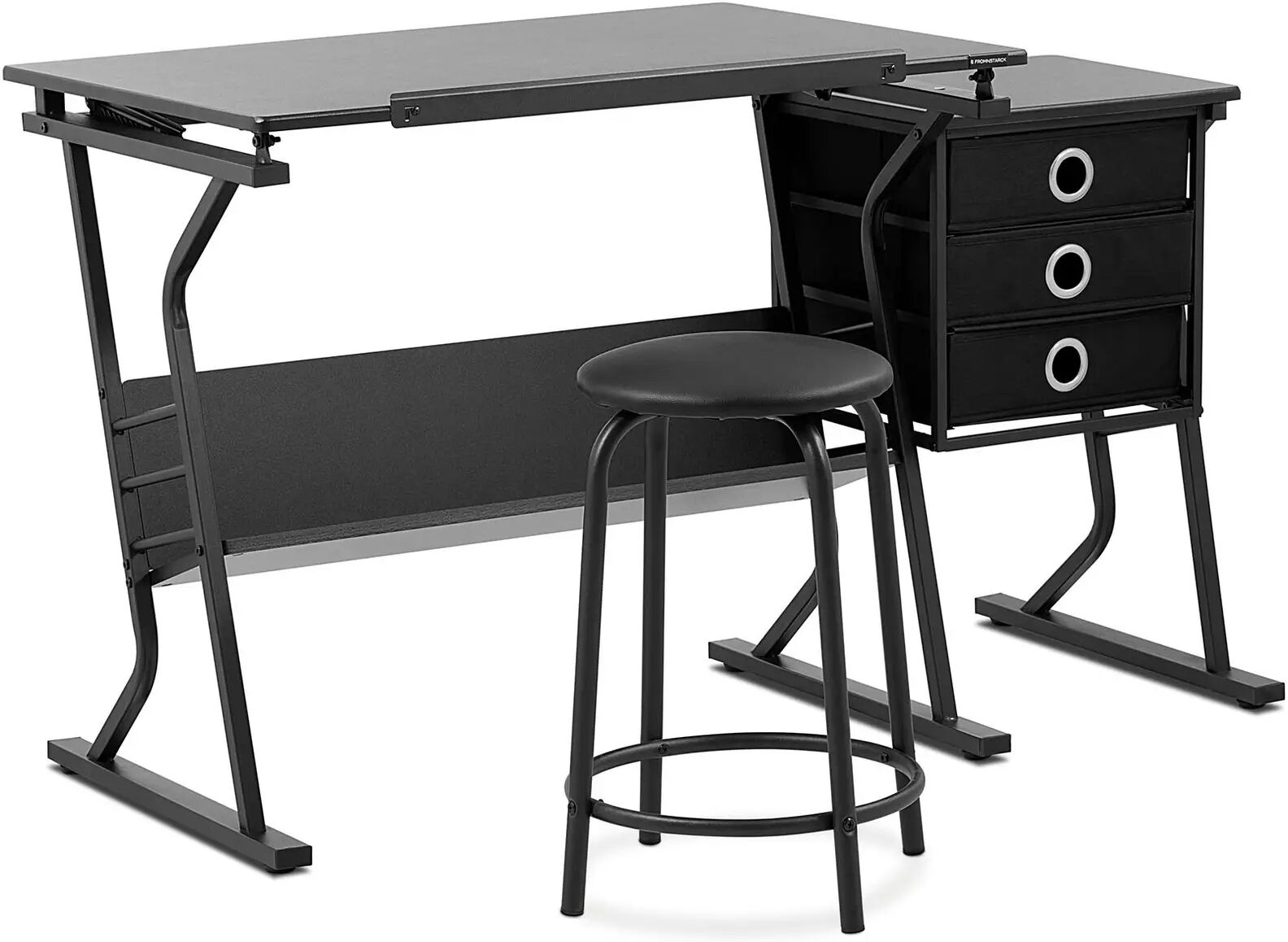 fromm & starck tavolo da disegno inclinabile - 90 x 60 cm - con sgabello e tavolino laterale star_desk_39