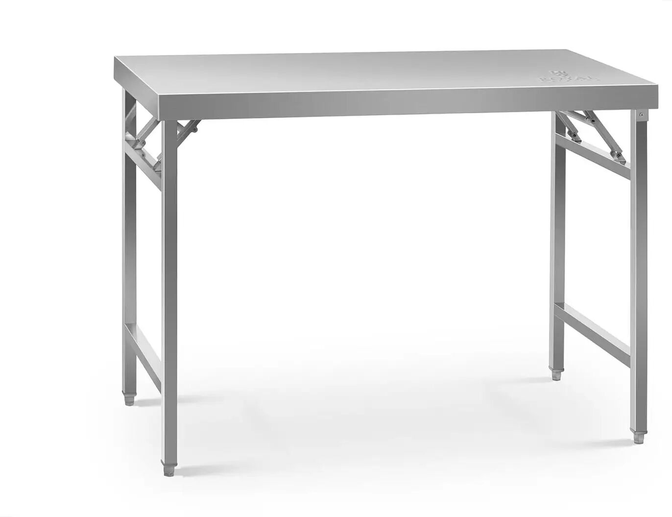 Royal Catering Tavolo acciaio pieghevole - 60 x 120 cm - 210 kg di carico RCAT-120/60KE