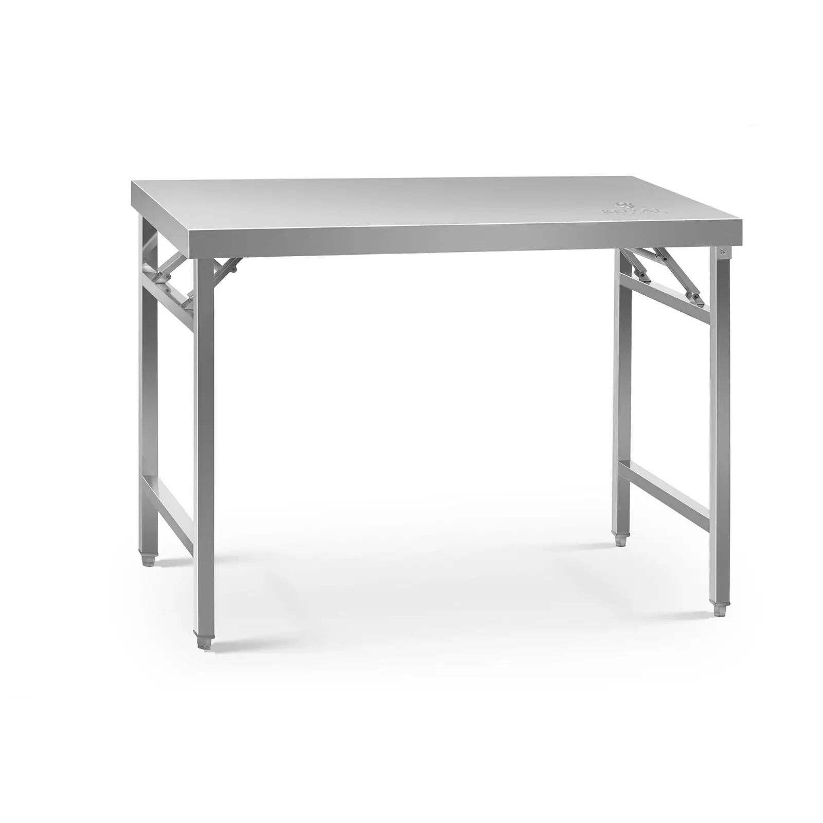 Royal Catering Tavolo acciaio pieghevole - 70 x 120 cm - 215 kg di carico RCAT-120/70KE