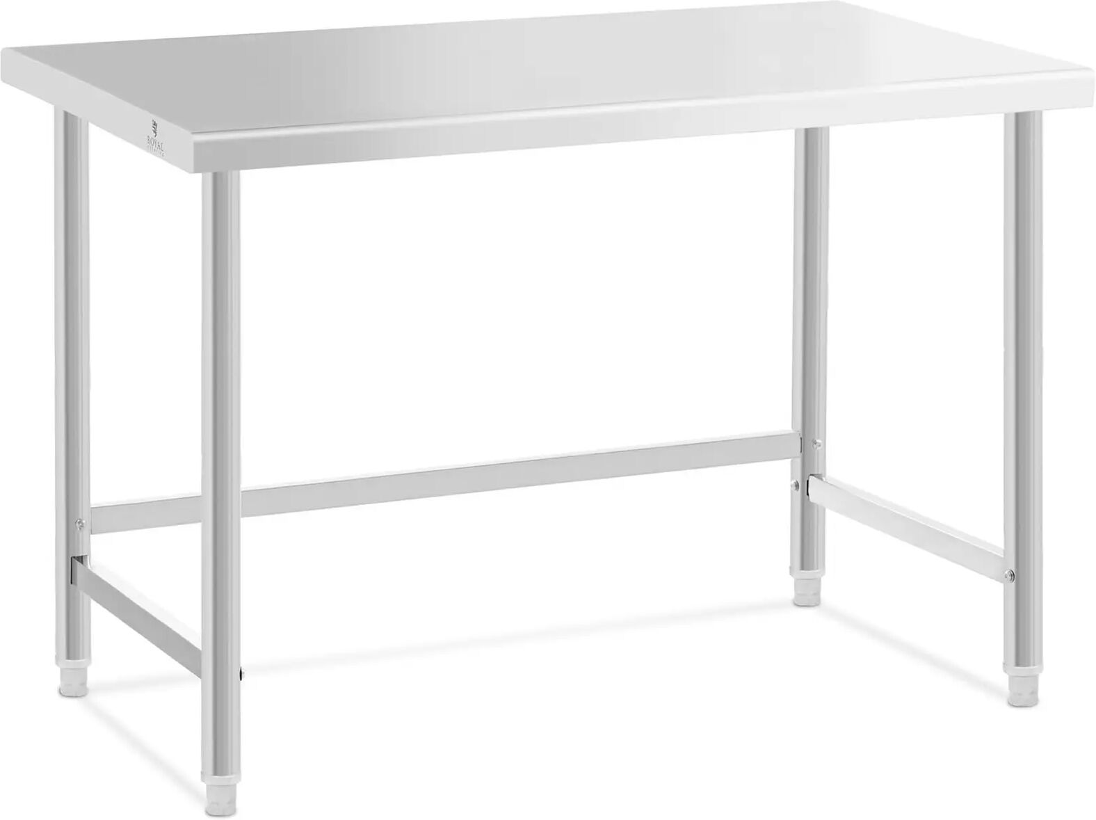 Royal Catering Tavolo acciaio inox - 120 x 60 cm - 91 kg capacità massima -  RCAT-120/60-PS