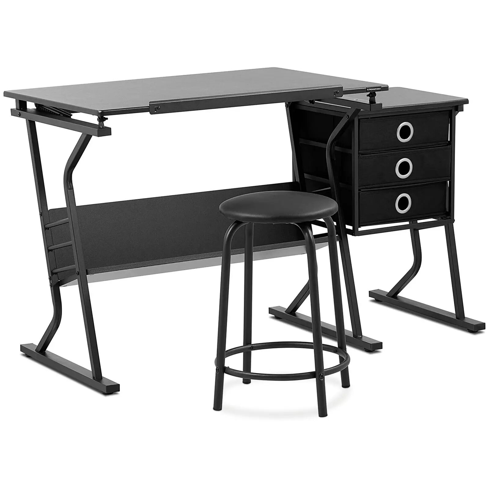 Fromm & Starck Tavolo da disegno inclinabile - 90 x 60 cm - Con sgabello e tavolino laterale STAR_DESK_39