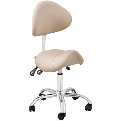 physa Sgabello con schienale - Schienale e seduta regolabili in altezza - 51 - 65 cm - 150 kg - Crema, Argento MANNHEIM CREAM physa Sgabello con schienale - Schienale e seduta regolabili in altezza - 51 - 65 cm - 150 kg - Crema, Argento MANNHEIM CREAM