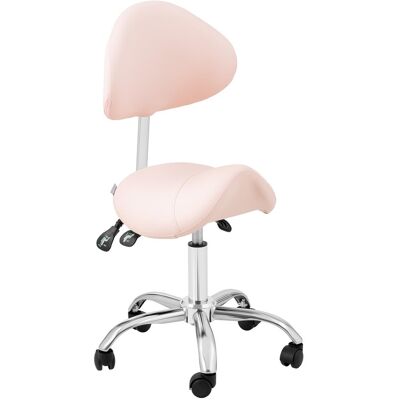 physa Sgabello con schienale - 51 - 65 cm - 150 kg - Rosa, Argento MANNHEIM POWDER PINK physa Sgabello con schienale - 51 - 65 cm - 150 kg - Rosa, Argento MANNHEIM POWDER PINK