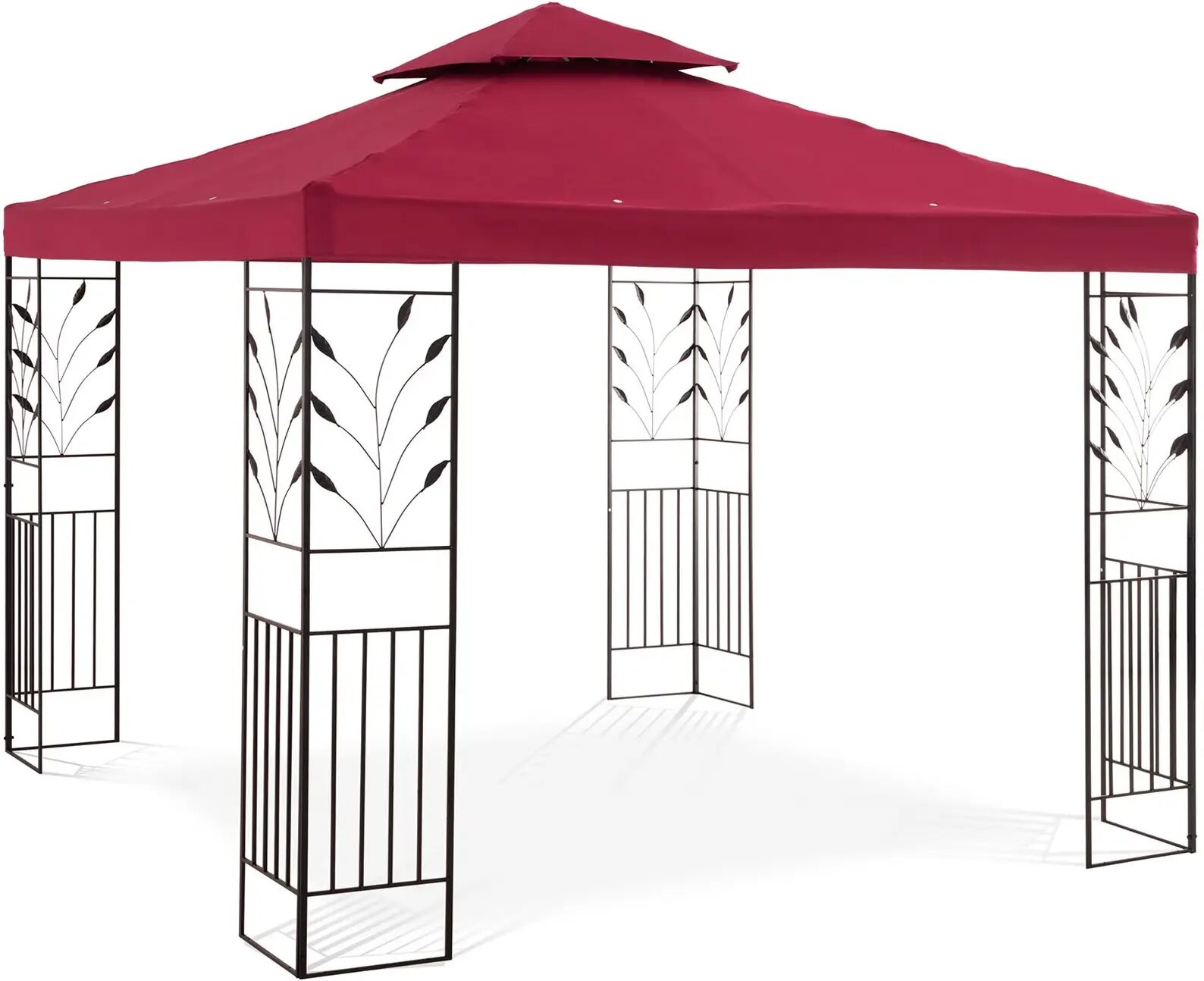 Uniprodo Gazebo da giardino in metallo - 3 x 3 m - 180 g/m² - vinaccia UNI_PERGOLA_3X3R