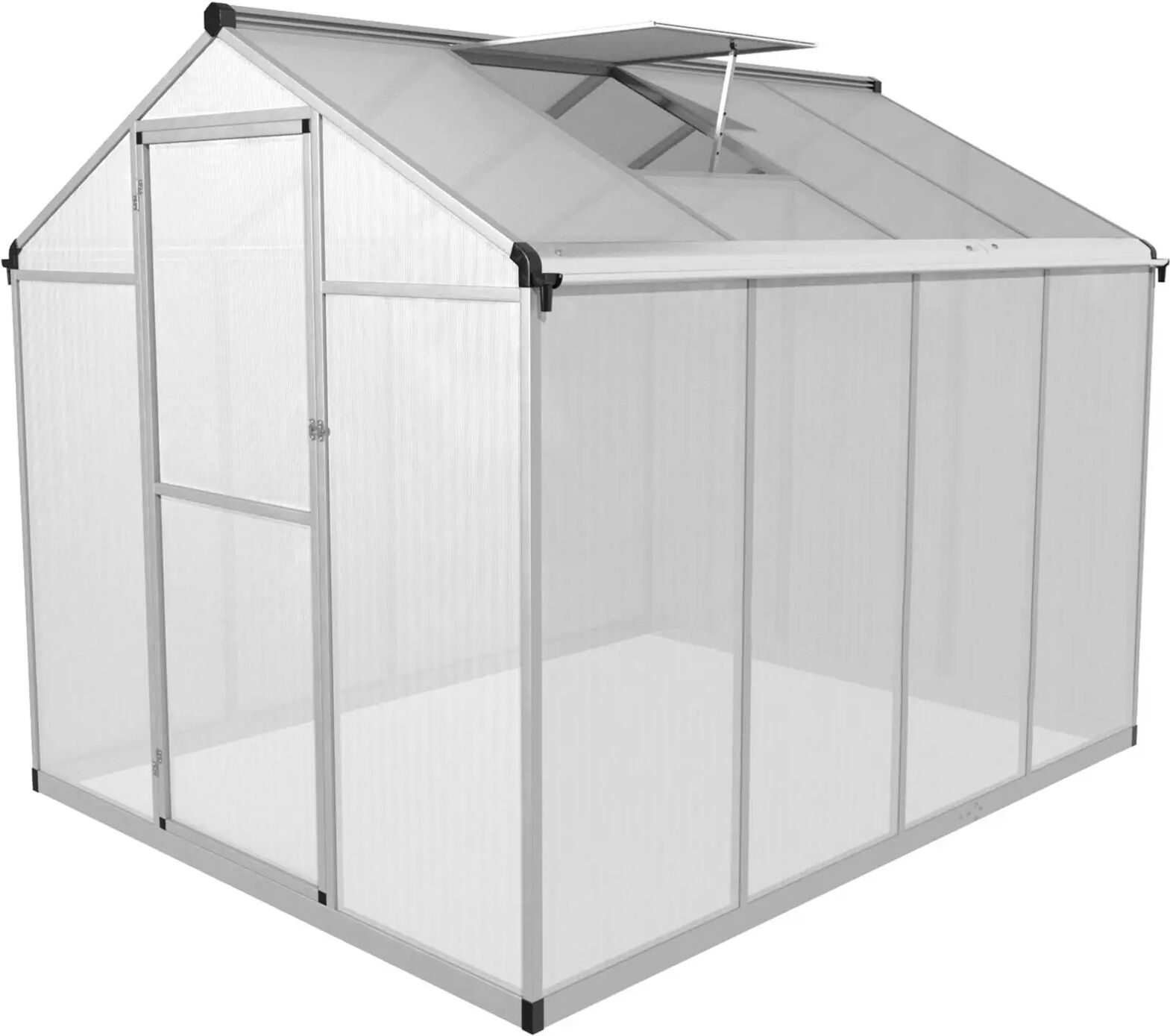 Uniprodo Serra - 242 x 178 x 195 cm - Policarbonato + alluminio UNI_GREEN HOUSE_01