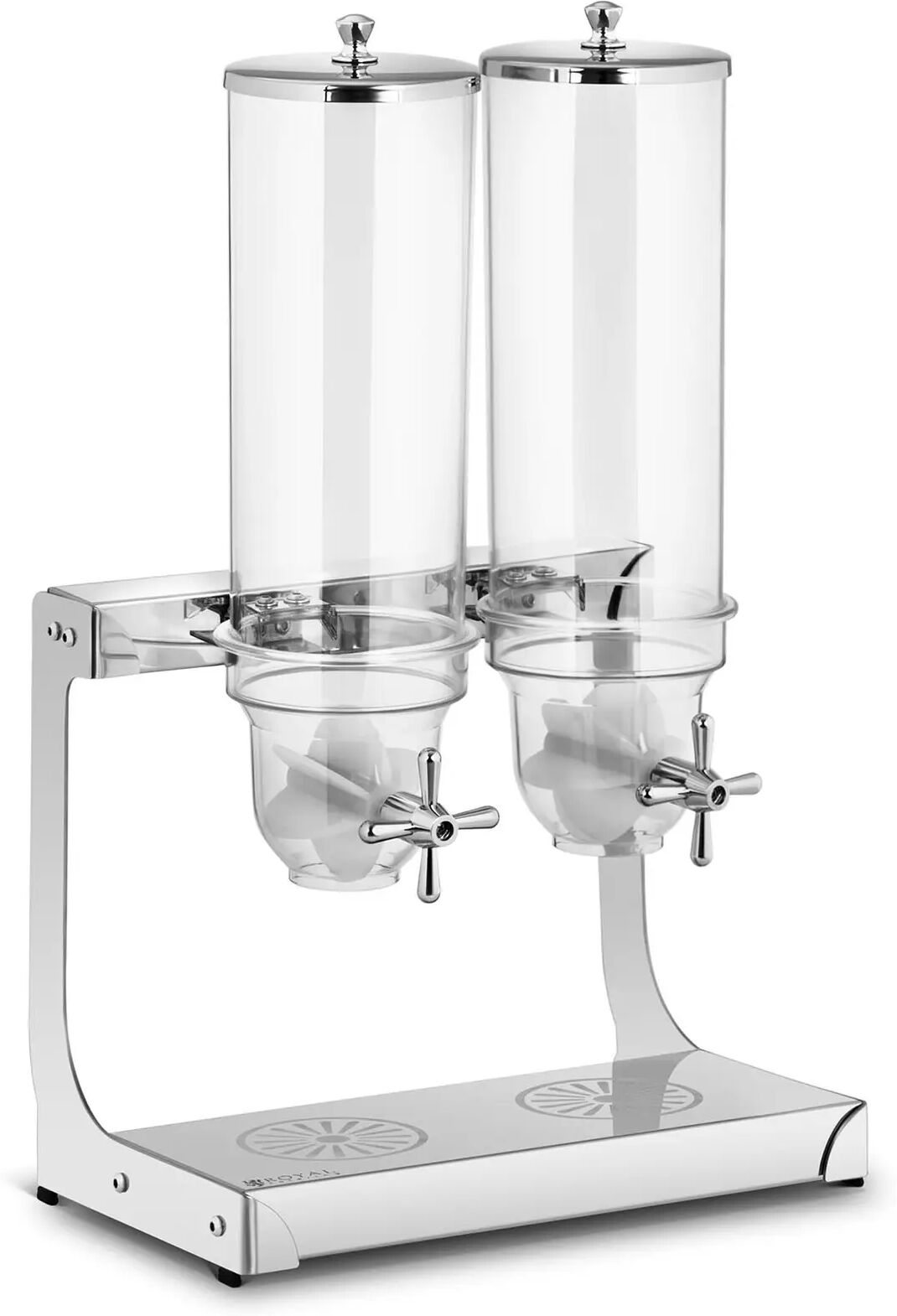 royal catering dispenser per cereali- 2 x 3,5 l - 2 contenitori rccs-3.5lss2