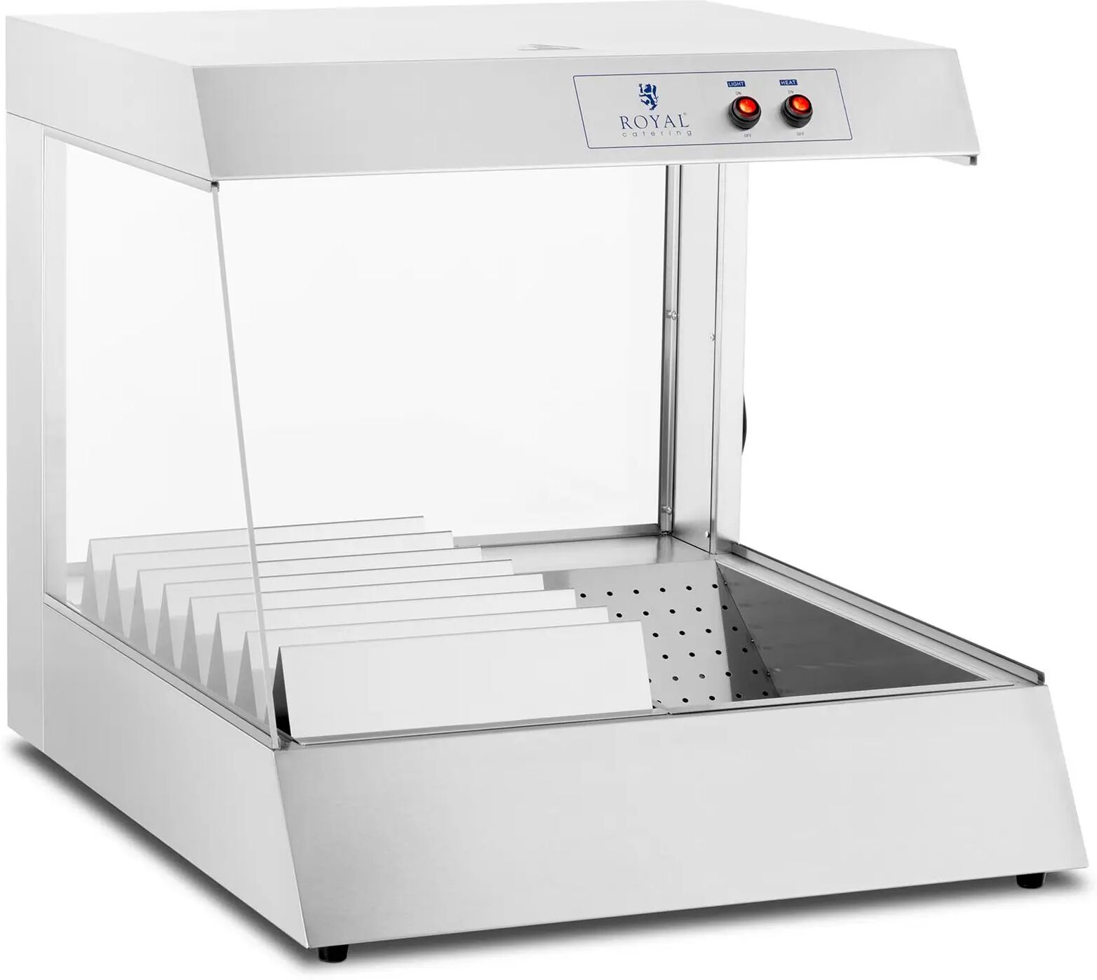 Royal Catering Scaldapatatine - 600 W -  - Con lampada termica e supporto per 7 buste di patate RCPWS-85