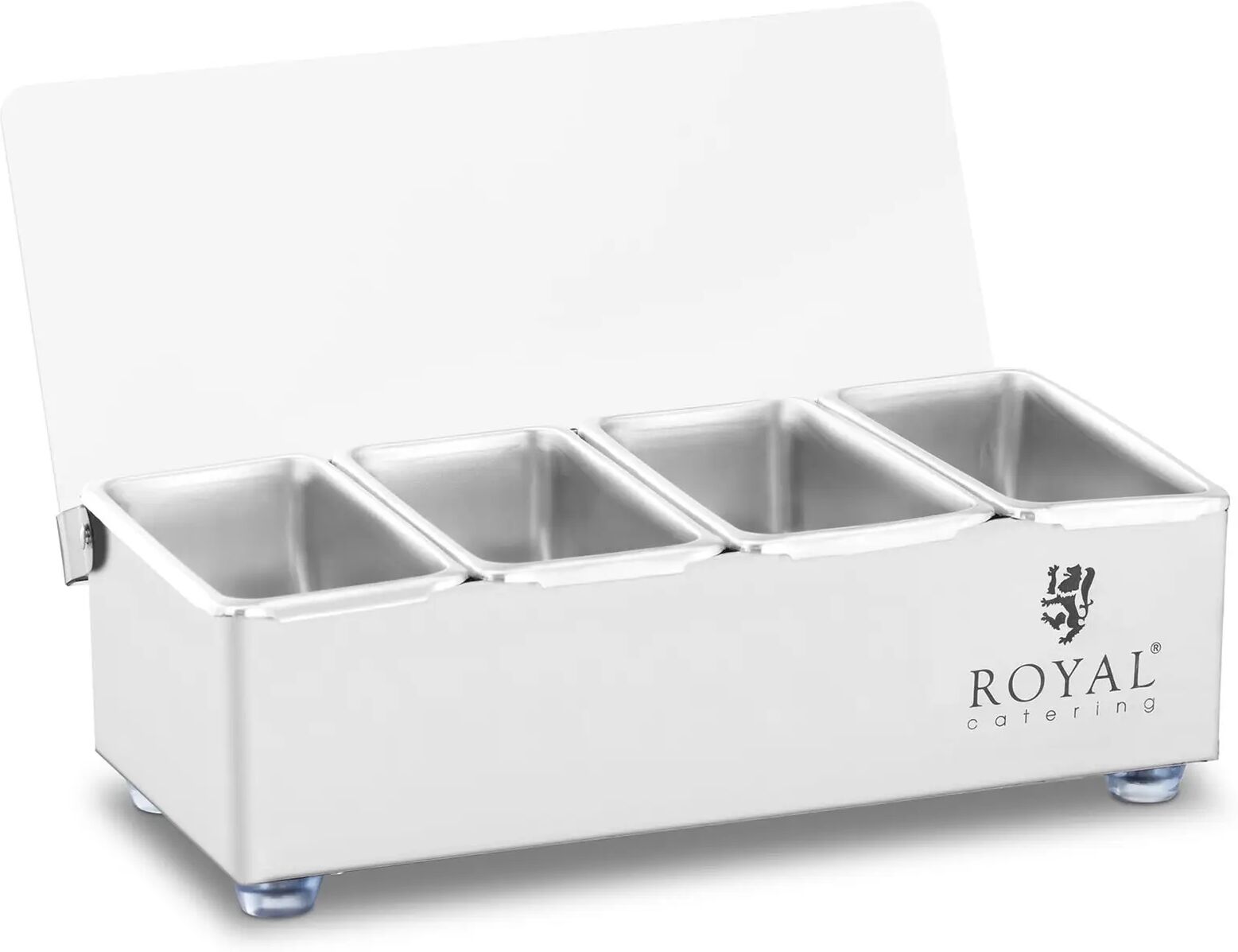 Royal Catering Contenitore portacondimenti - Acciaio inox - 4 x 0,4 L -  RCCBSP 4