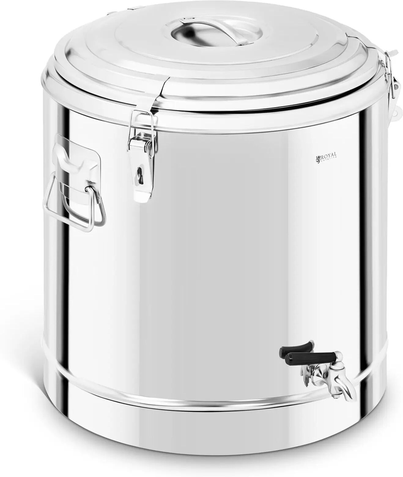 royal catering contenitore termico in acciaio inox - 50 l - con rubinetto di scarico rctp-50et