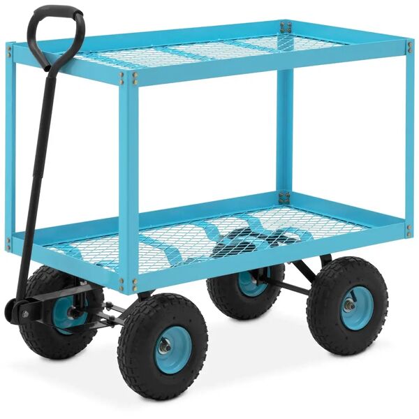 hillvert carrello da giardino - 150 kg - 2 griglie ht-twin-150