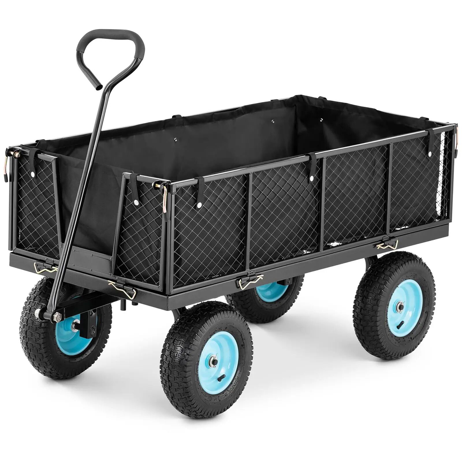 hillvert carrello pieghevole da giardinaggio - 4 ruote - 550 kg ht-twin 550