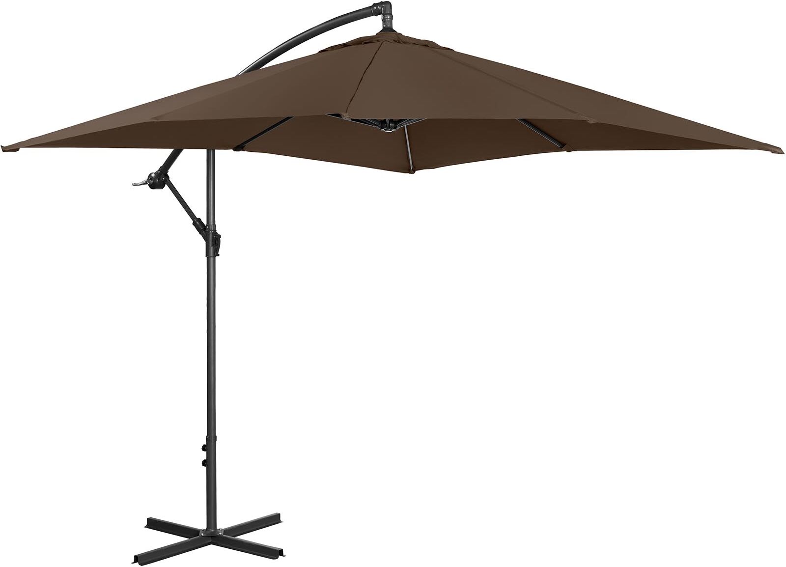 Uniprodo Ombrellone da esterno - marrone - rettangolare - 250 x 250 cm - inclinabile UNI_UMBRELLA_SQ250BR Uniprodo Ombrellone da esterno - marrone - rettangolare - 250 x 250 cm - inclinabile UNI_UMBRELLA_SQ250BR